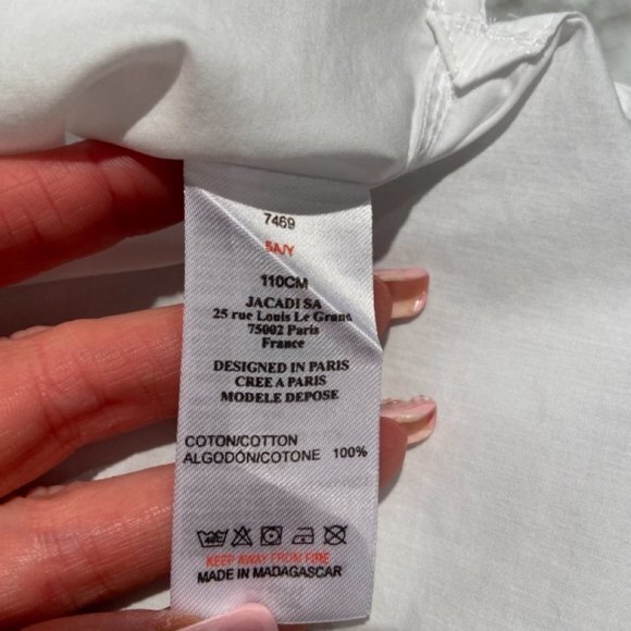 Boy's Jacadi White Cotton Button Front Shirt in Size 5 EUC - Picture 7 of 16